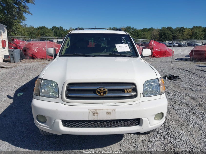 2003 Toyota Sequoia Limited V8 VIN: 5TDBT48AX3S161705 Lot: 43627128