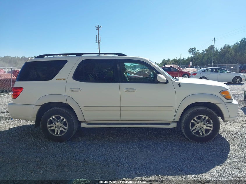 2003 Toyota Sequoia Limited V8 VIN: 5TDBT48AX3S161705 Lot: 43627128