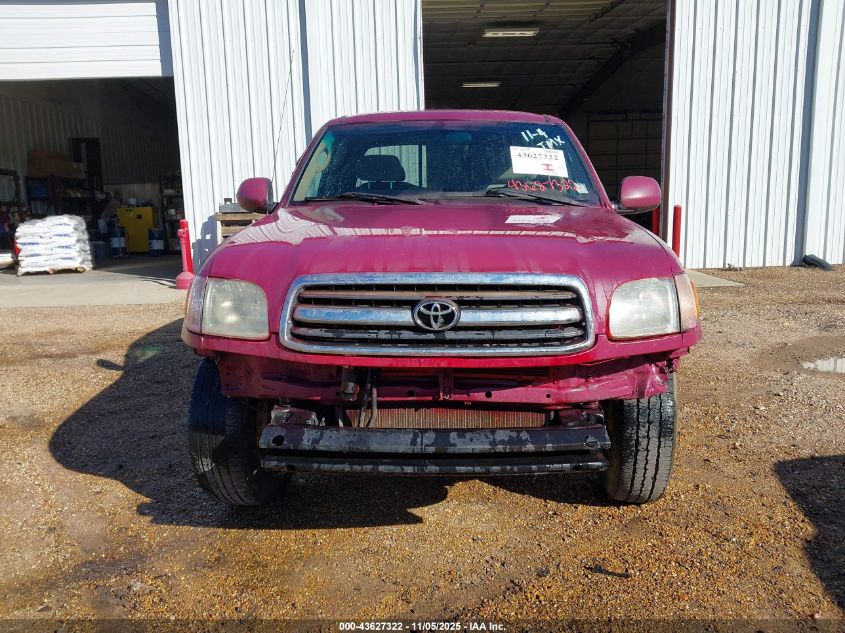 2001 Toyota Tundra Ltd V8 VIN: 5TBRT38131S161222 Lot: 43627322
