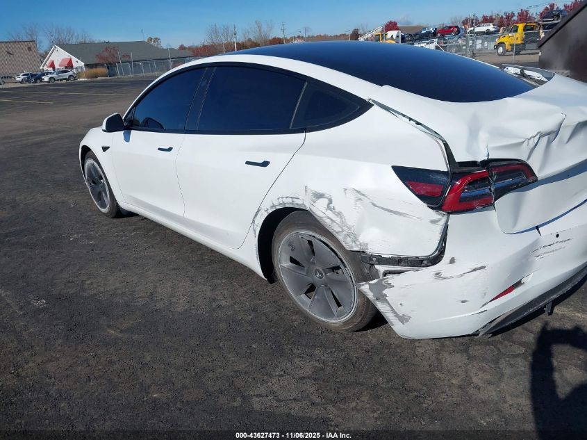 2021 Tesla Model 3 Standard Range Plus Rear-Wheel Drive VIN: 5YJ3E1EA0MF857304 Lot: 43627473