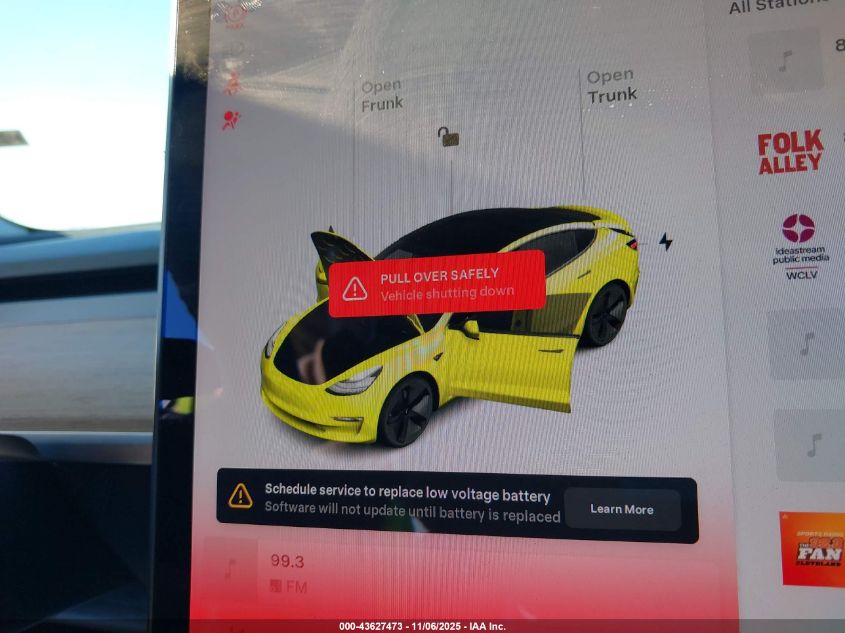 2021 Tesla Model 3 Standard Range Plus Rear-Wheel Drive VIN: 5YJ3E1EA0MF857304 Lot: 43627473