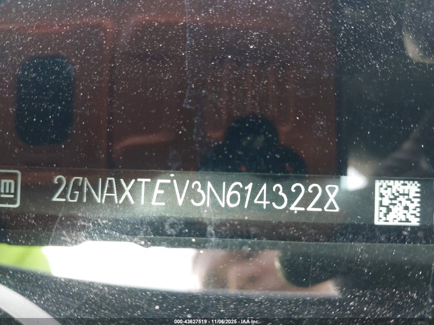 2022 CHEVROLET EQUINOX AWD 2FL 2GNAXTEV3N6143228