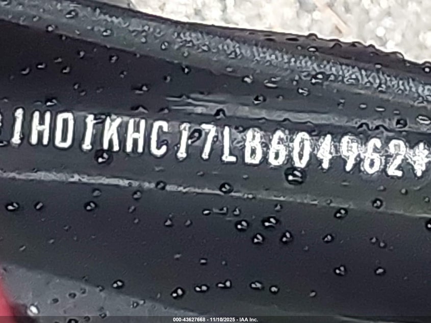 2020 Harley-Davidson Fltrx VIN: 1HD1KHC17LB604962 Lot: 43627668