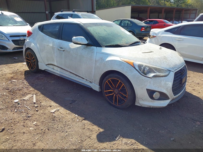 2014 HYUNDAI VELOSTER TURBO W/BLUE - KMHTC6AE5EU208596