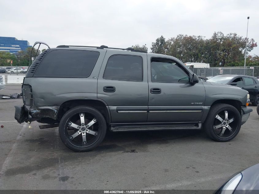 2001 Chevrolet Tahoe Ls VIN: 1GNEC13T61J151839 Lot: 43627840