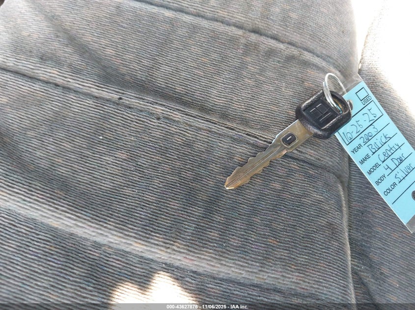 2003 Buick Century Custom VIN: 2G4WS52J631221775 Lot: 43627876