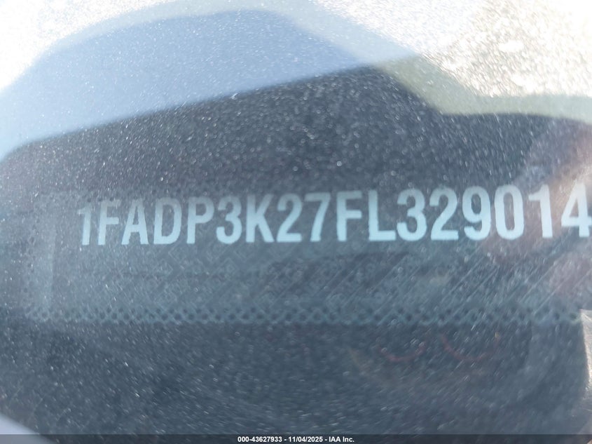 1FADP3K27FL329014 2015 FORD FOCUS photo no. 9