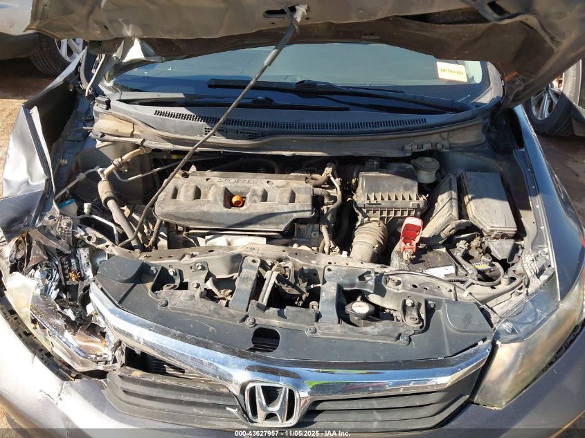 2012 Honda Civic Natural Gas VIN: 19XFB5F50CE002900 Lot: 43627957