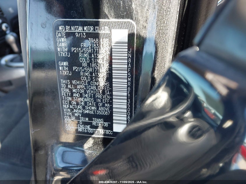 2014 NISSAN JUKE SV - JN8AF5MR6ET350087