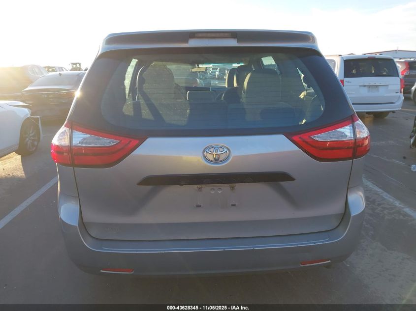 2015 Toyota Sienna L 7 Passenger VIN: 5TDZK3DC8FS554335 Lot: 43628345