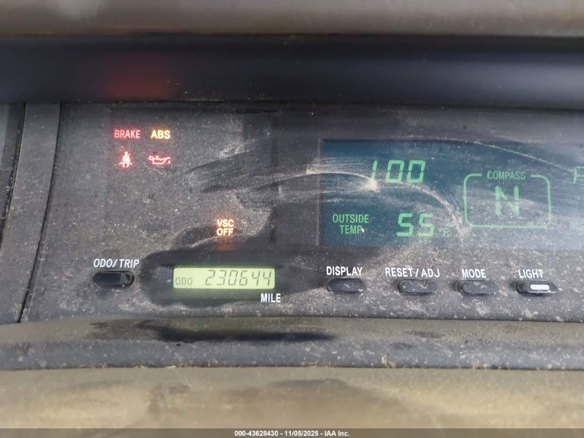 2001 Toyota Avalon Xls VIN: 4T1BF28B11U162539 Lot: 43628430