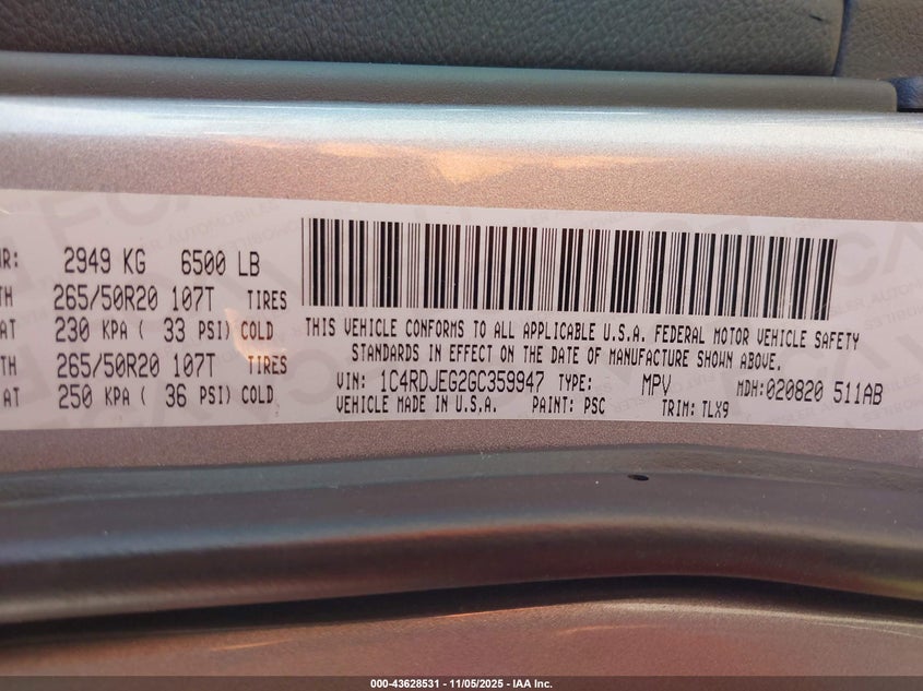 2016 DODGE DURANGO CITADEL - 1C4RDJEG2GC359947