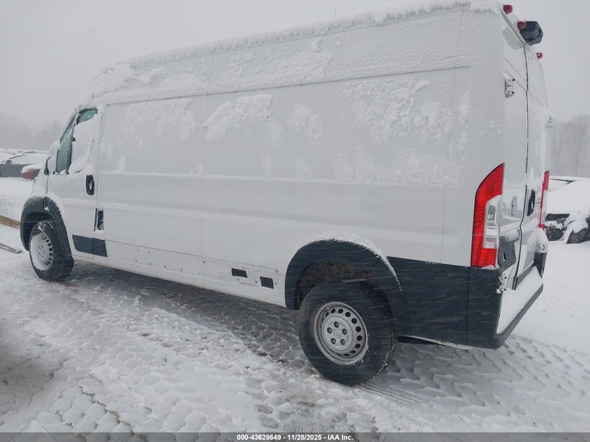 Vin: 3c6lrvdg8se513893, lot: 44123779, ram promaster 2500 tradesman high roof 159 wb w/pass seat 20253