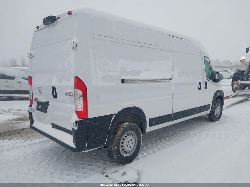 Vin: 3c6lrvdg8se513893, lot: 44123779, ram promaster 2500 tradesman high roof 159 wb w/pass seat 20254