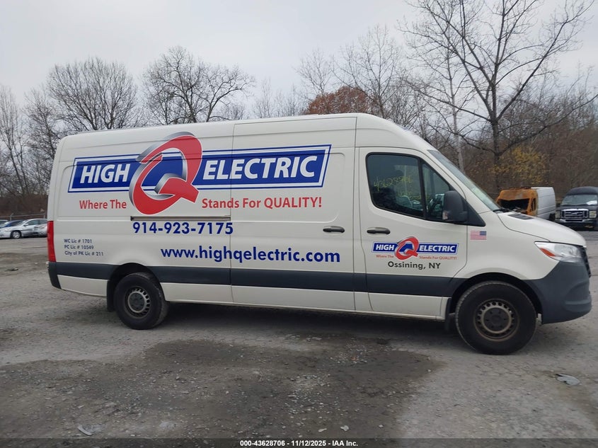 2022 Mercedes-Benz Sprinter 2500 High Roof I4 Diesel VIN: W1Y4DCHY1NT092304 Lot: 43628706