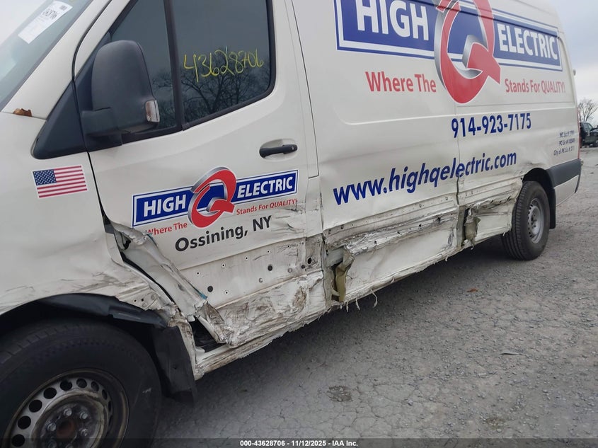 2022 Mercedes-Benz Sprinter 2500 High Roof I4 Diesel VIN: W1Y4DCHY1NT092304 Lot: 43628706