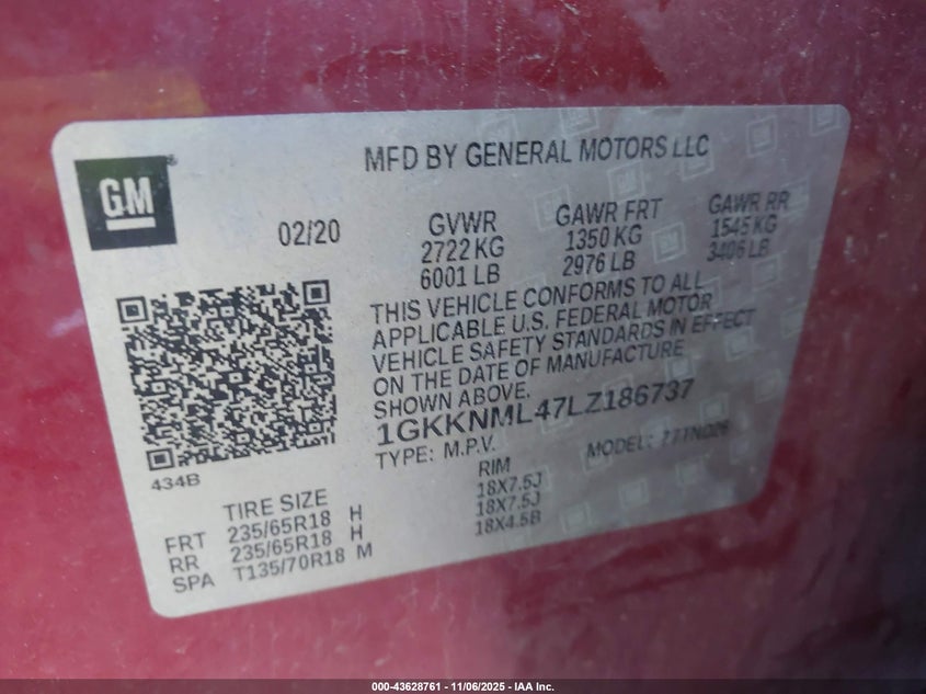 2020 GMC ACADIA FWD SLT - 1GKKNML47LZ186737