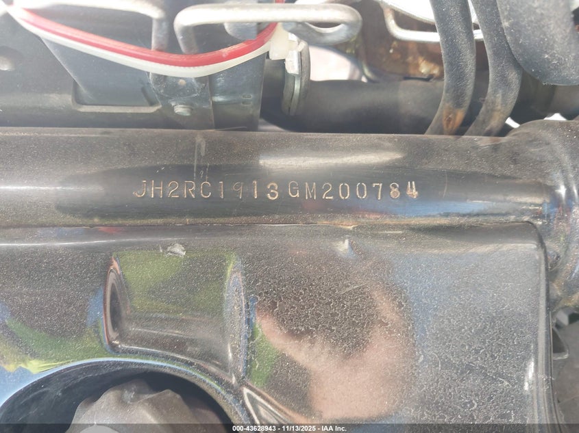 1986 Honda Vt700 C VIN: JH2RC1913GM200784 Lot: 43628943