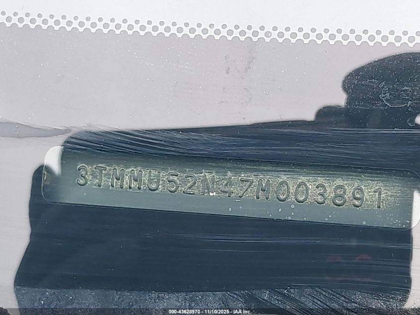2007 Toyota Tacoma Base V6 VIN: 3TMMU52N47M003891 Lot: 43628970