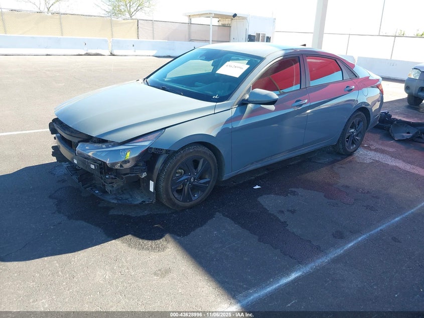 2021 HYUNDAI ELANTRA BLUE KMHLM4HJ2MU161545