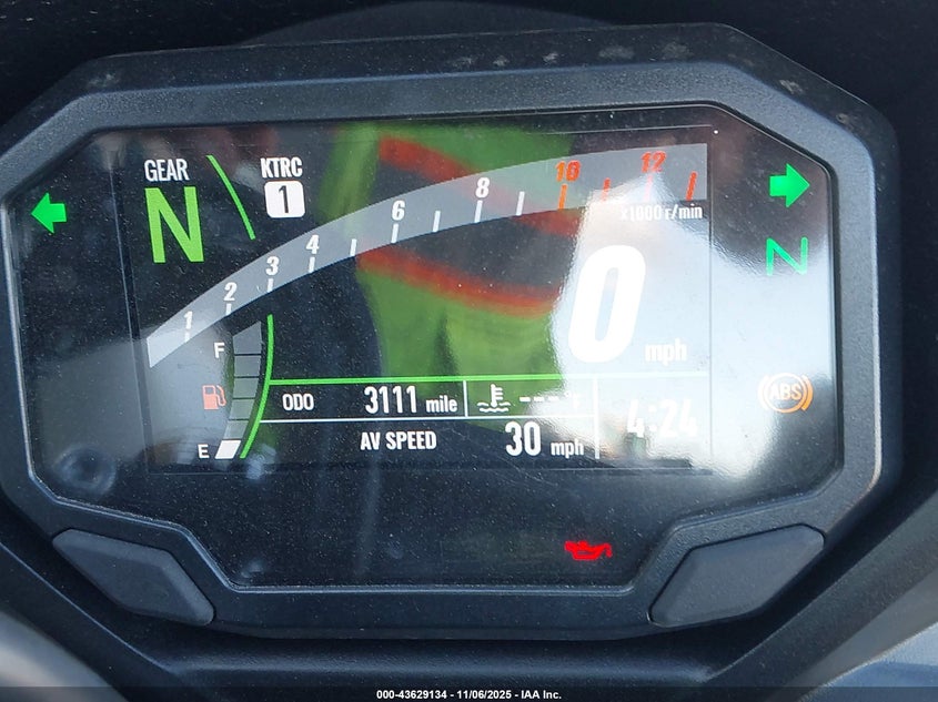 2025 Kawasaki Ex650 P VIN: ML5EXEP11SDAE9953 Lot: 43629134