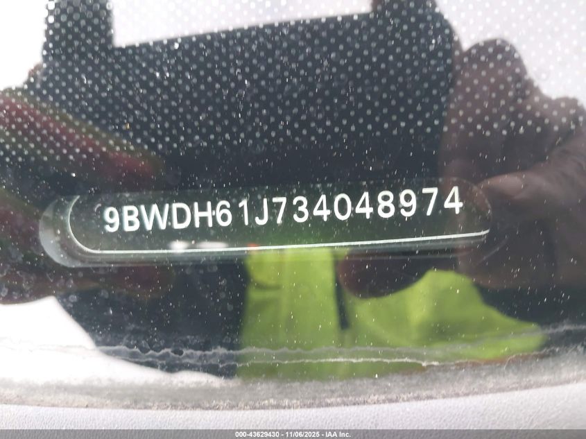 2003 Volkswagen Gti Vr6 VIN: 9BWDH61J734048974 Lot: 43629430