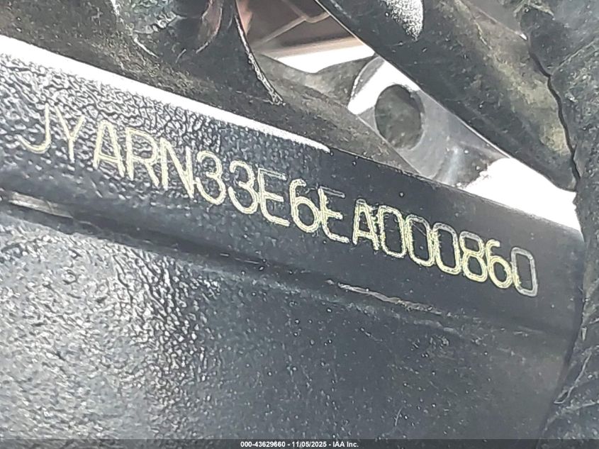 2014 Yamaha Fz09 VIN: JYARN33E6EA000860 Lot: 43629660