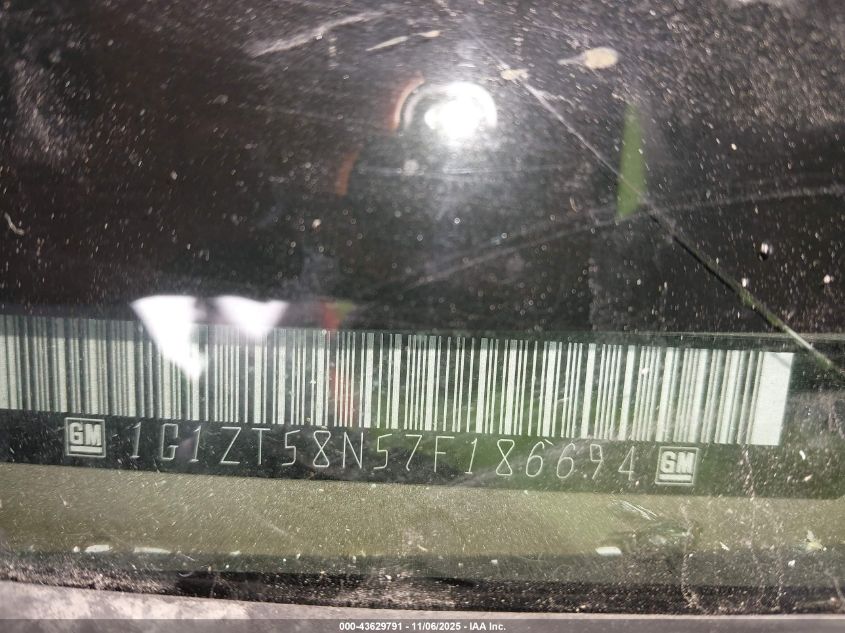 2007 Chevrolet Malibu Lt VIN: 1G1ZT58N57F186694 Lot: 43629791