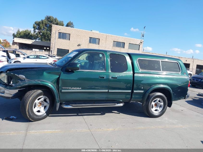 2002 Toyota Tundra Ltd V8 VIN: 5TBRT381X2S255728 Lot: 43629856