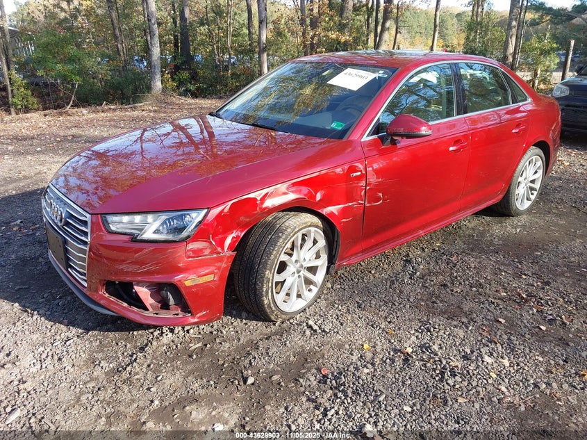 2019 Audi A4 45 Premium VIN: WAUDNAF41KA111489 Lot: 43629903
