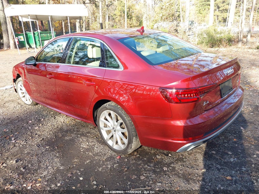 2019 Audi A4 45 Premium VIN: WAUDNAF41KA111489 Lot: 43629903