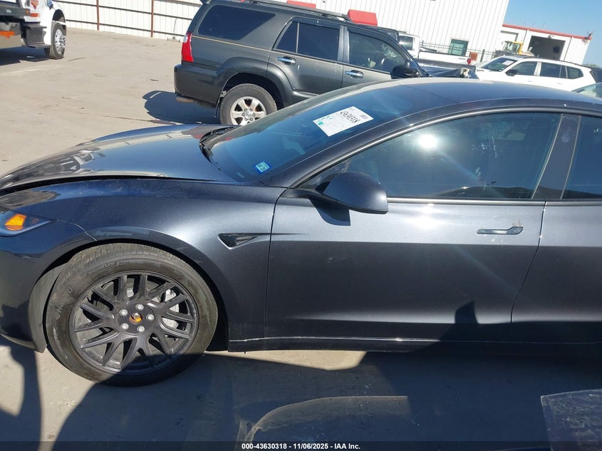 2024 Tesla Model 3 Long Range Dual Motor All-Wheel Drive VIN: 5YJ3E1EB6RF728869 Lot: 43630318