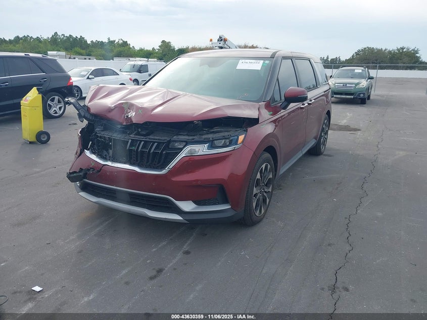 2022 Kia Carnival Mpv Ex VIN: KNDNC5H33N6104348 Lot: 43630359
