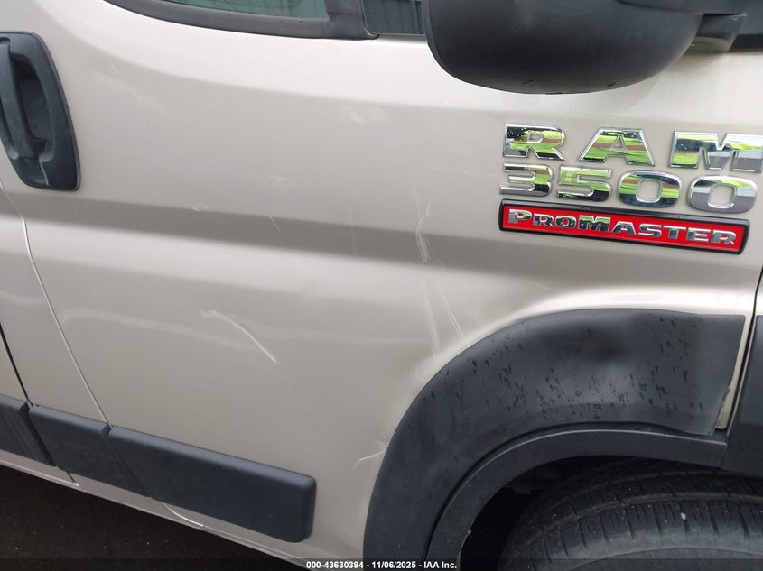 2022 Ram Promaster 3500 Cargo Van High Roof 159 Wb Ext VIN: 3C6MRVJG8NE117900 Lot: 43630394