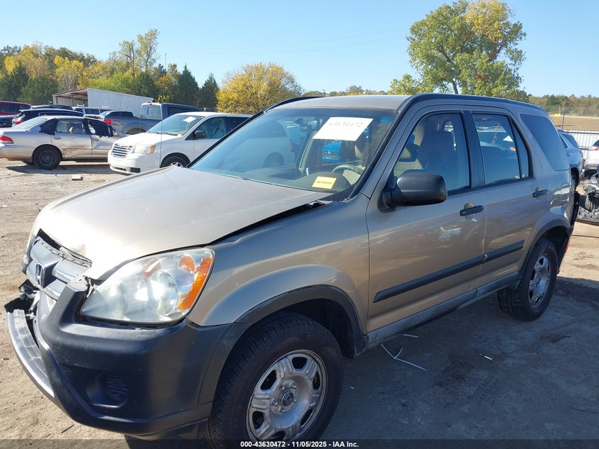 2005 Honda Cr-V Lx VIN: JHLRD68525C004042 Lot: 43630472
