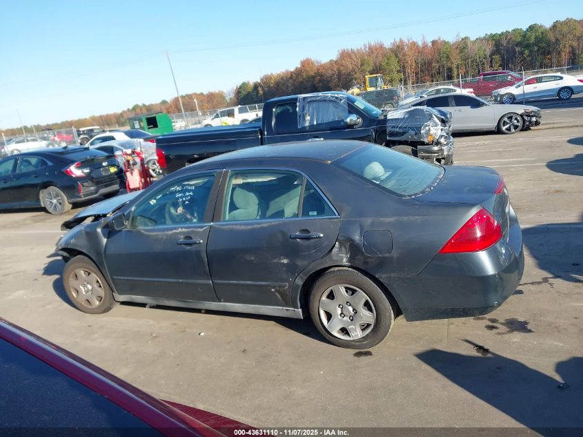 2007 Honda Accord 2.4 Lx VIN: 1HGCM564X7A156237 Lot: 43631110