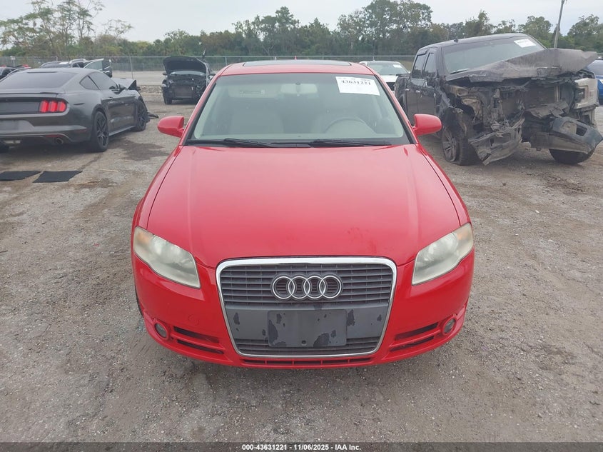 2007 Audi A4 2.0T VIN: WAUAF78E97A106217 Lot: 43631221
