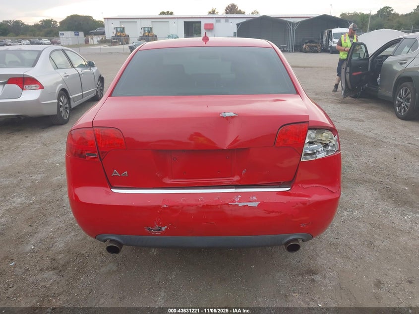 2007 Audi A4 2.0T VIN: WAUAF78E97A106217 Lot: 43631221
