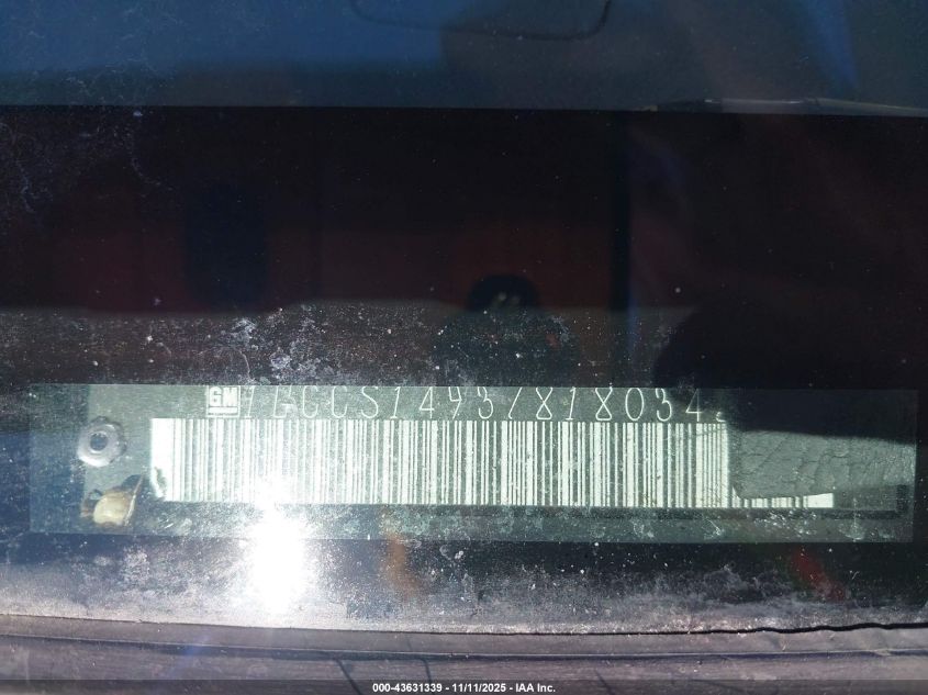 2007 Chevrolet Colorado Work Truck VIN: 1GCCS149378180348 Lot: 43631339