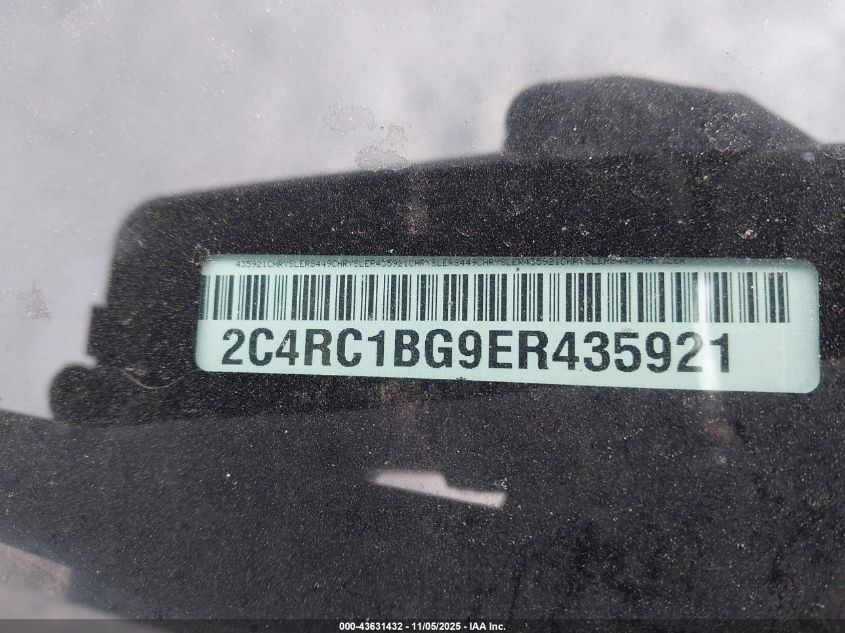 2014 Chrysler Town & Country Touring VIN: 2C4RC1BG9ER435921 Lot: 43631432