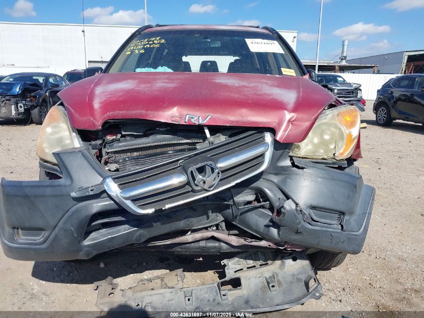 2002 Honda Cr-V Lx VIN: JHLRD68472C003732 Lot: 43631697