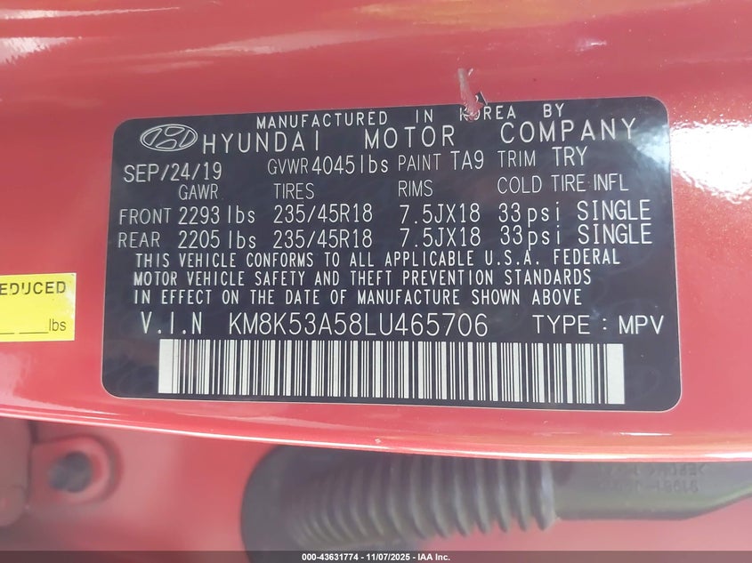 2020 HYUNDAI KONA ULTIMATE - KM8K53A58LU465706