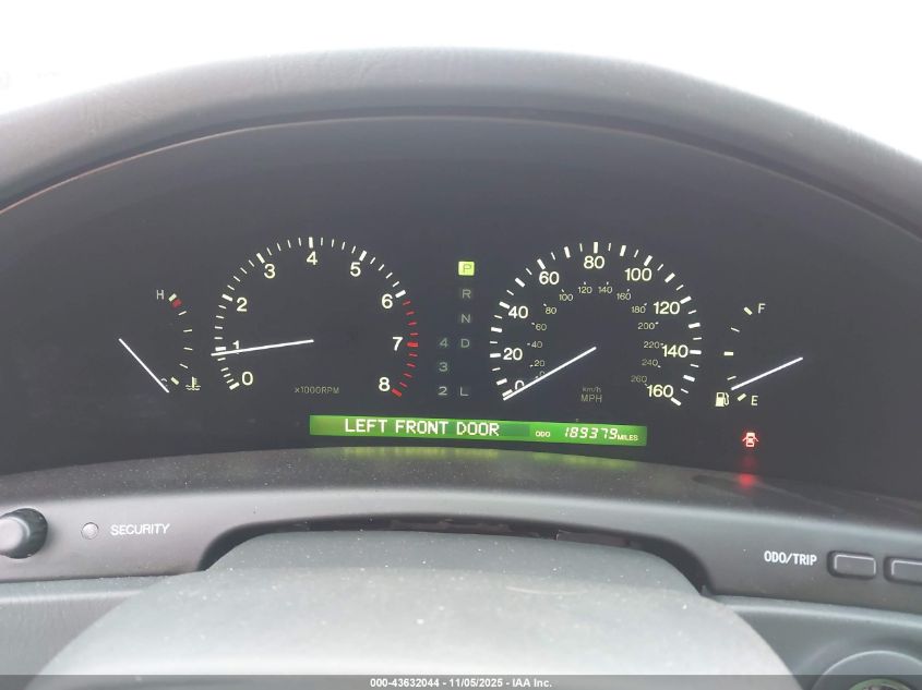 1998 Lexus Ls 400 VIN: JT8BH28F9W0125916 Lot: 43632044