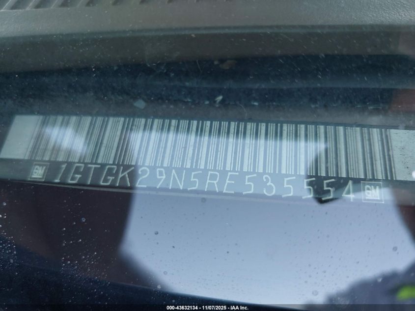 1994 GMC Sierra K2500 VIN: 1GTGK29N5RE535554 Lot: 43632134