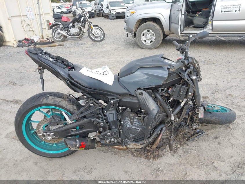 2022 Yamaha Mt07 VIN: JYARM32E5NA004077 Lot: 43632427