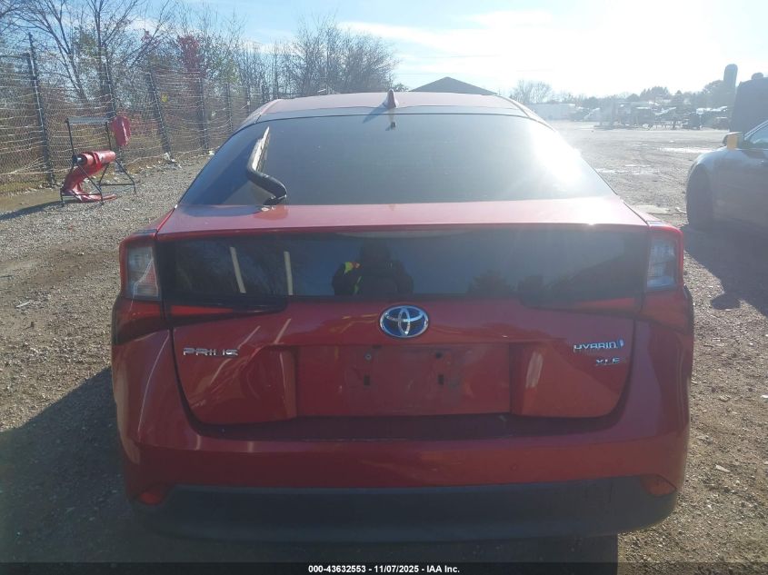 2019 Toyota Prius Xle VIN: JTDKARFU3K3086488 Lot: 43632553