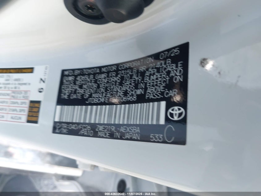 2025 TOYOTA COROLLA HYBRID SE - JTDBCMFE1S3106968