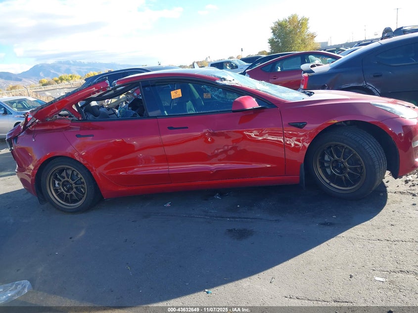 2022 Tesla Model 3 Long Range Dual Motor All-Wheel Drive VIN: 5YJ3E1EB7NF163073 Lot: 43632649
