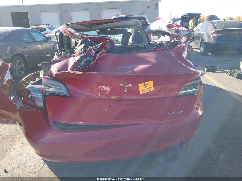 2022 Tesla Model 3 Long Range Dual Motor All-Wheel Drive VIN: 5YJ3E1EB7NF163073 Lot: 43632649