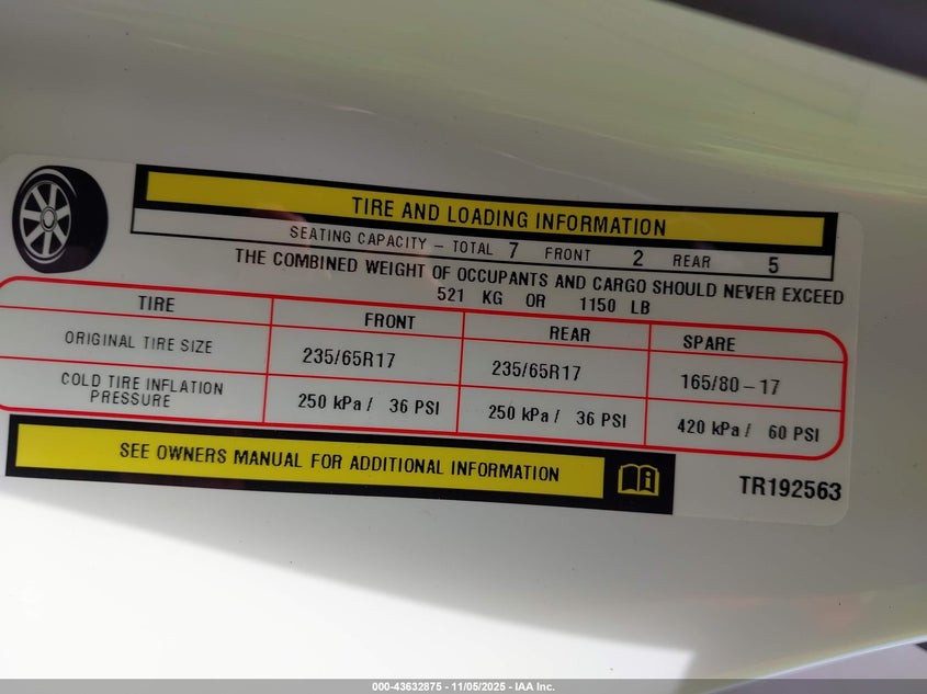 2026 Chrysler Voyager Lx VIN: 2C4RC1CG4TR192563 Lot: 43632875